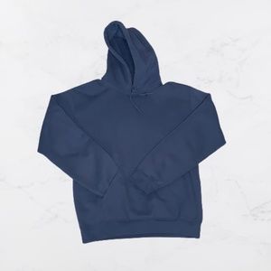 boohoo blue pullover hoodie w/ drawstring